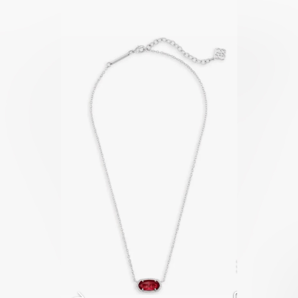 Elisa silver Kendra Scott necklace in the color berry